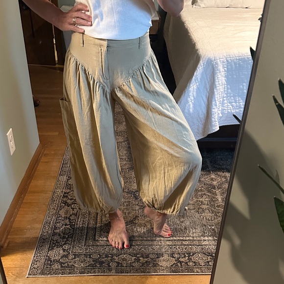 Funky Linen Harem Pants - Picture 1 of 6